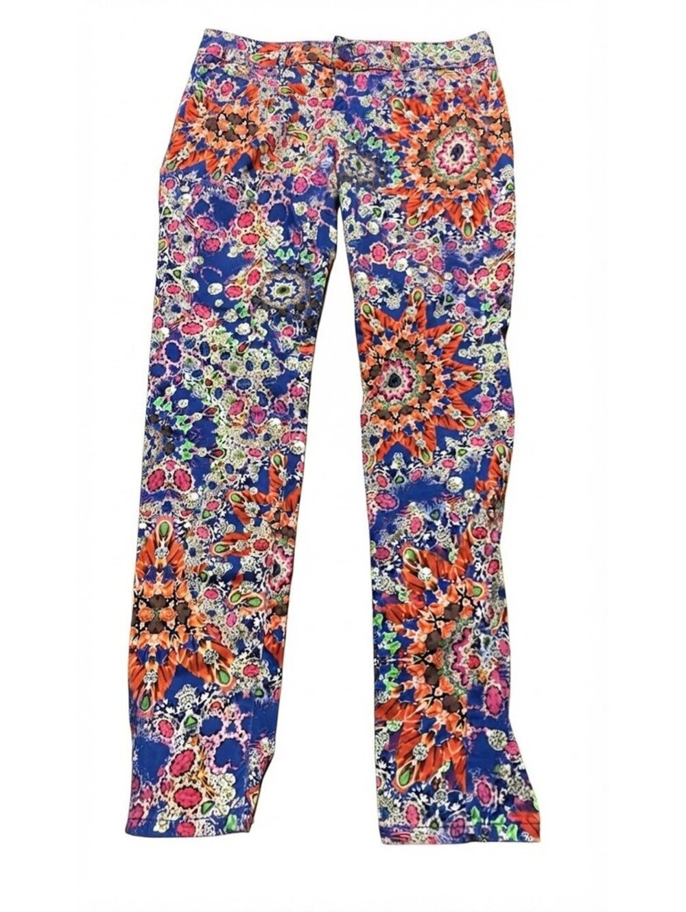L'amour Nanette Lepore Bohemian Floral Print Denim Legging Jeans Size 7